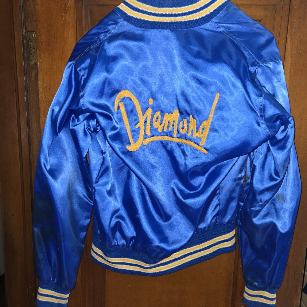Diamond Blue Satin Jacket